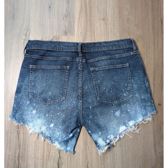 Banana Republic Pants - Banana Republic Blue Denim Shorts Size 10 Bleach Splash Cut Off 5" Women's